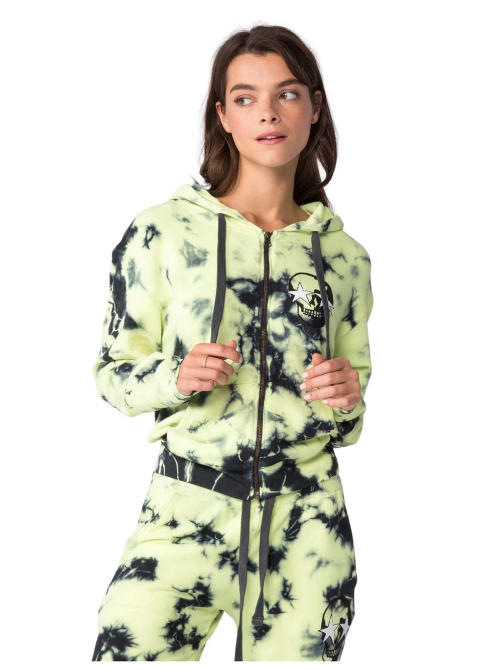 CHRLDR Skull Star Cloud Set Hoodie Sweatpants Tie Dye Size Small